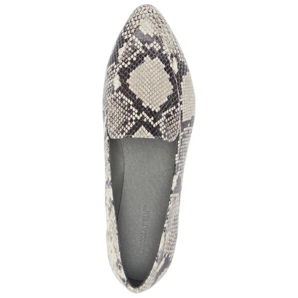 CHOCOLAT BLU Genuine Leather Ace Pointed Toe Flats — 6 US — Embossed Snake - NWT - Picture 6 of 8